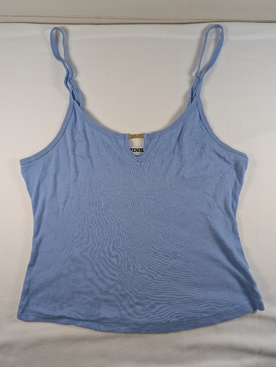 PINK Victoria's Secret Tops - PINK‎ Victoria's Secret Light Blue Spaghetti Strap Tank Top